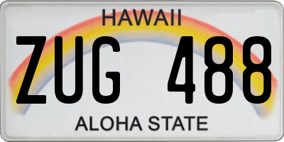 HI license plate ZUG488