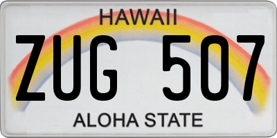 HI license plate ZUG507