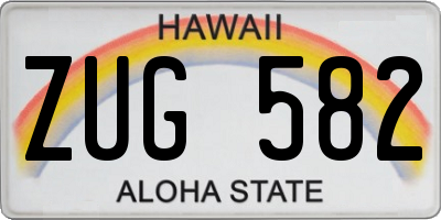 HI license plate ZUG582