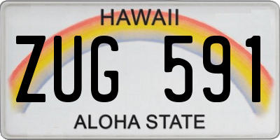 HI license plate ZUG591