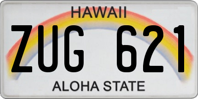 HI license plate ZUG621