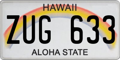 HI license plate ZUG633
