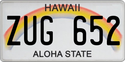 HI license plate ZUG652