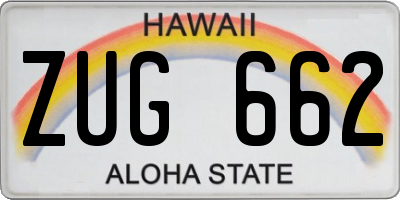 HI license plate ZUG662