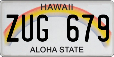 HI license plate ZUG679