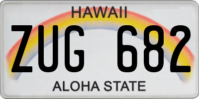 HI license plate ZUG682