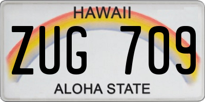 HI license plate ZUG709