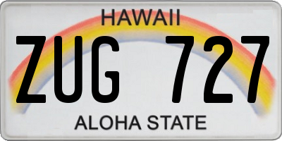 HI license plate ZUG727