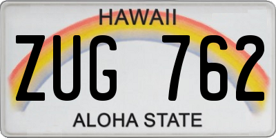 HI license plate ZUG762