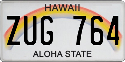 HI license plate ZUG764