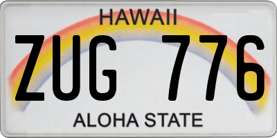 HI license plate ZUG776