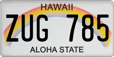 HI license plate ZUG785