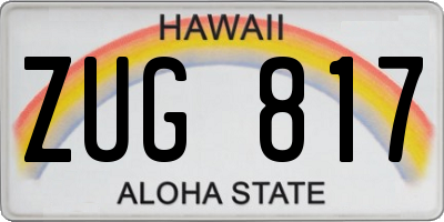HI license plate ZUG817