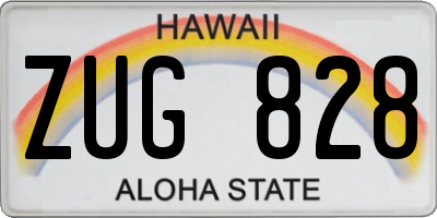 HI license plate ZUG828