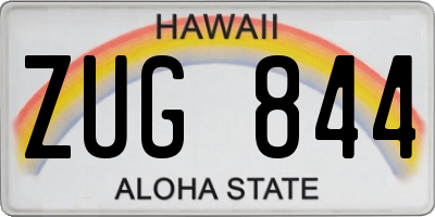 HI license plate ZUG844
