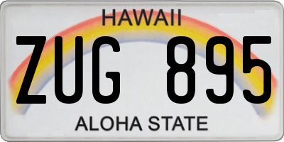 HI license plate ZUG895