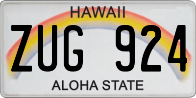 HI license plate ZUG924