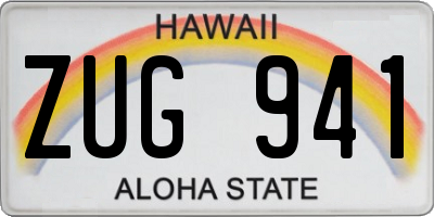 HI license plate ZUG941