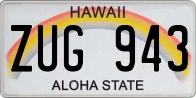 HI license plate ZUG943