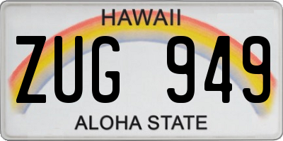 HI license plate ZUG949