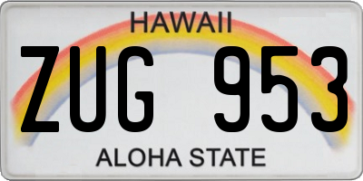 HI license plate ZUG953