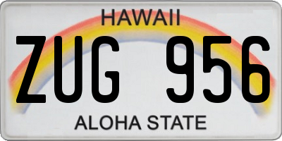 HI license plate ZUG956