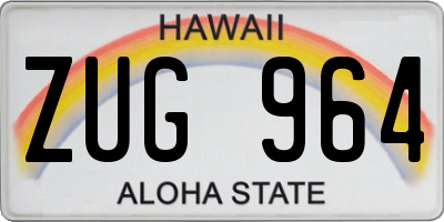 HI license plate ZUG964