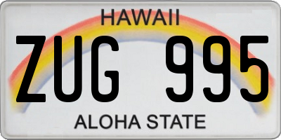 HI license plate ZUG995