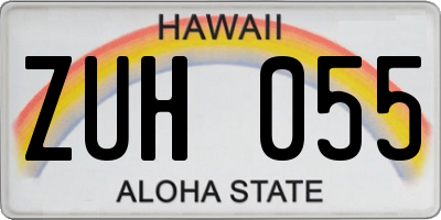 HI license plate ZUH055