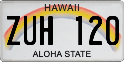 HI license plate ZUH120
