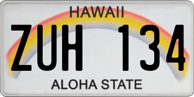 HI license plate ZUH134