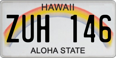 HI license plate ZUH146