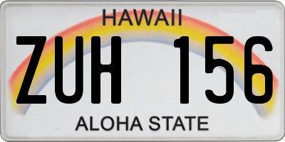 HI license plate ZUH156