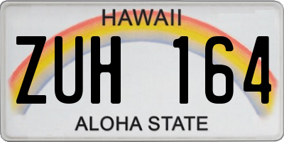 HI license plate ZUH164