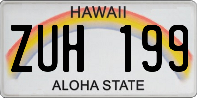 HI license plate ZUH199