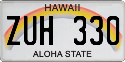 HI license plate ZUH330