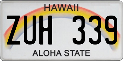 HI license plate ZUH339