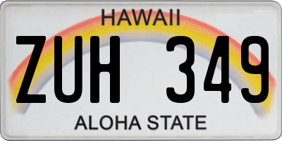 HI license plate ZUH349