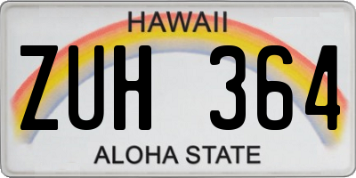 HI license plate ZUH364
