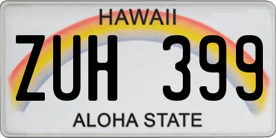 HI license plate ZUH399