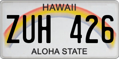 HI license plate ZUH426
