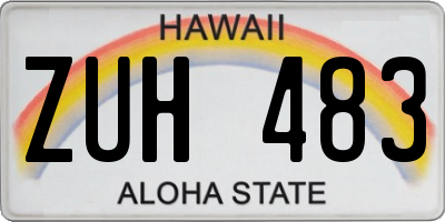 HI license plate ZUH483