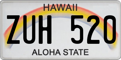HI license plate ZUH520