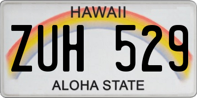 HI license plate ZUH529