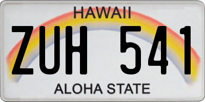 HI license plate ZUH541