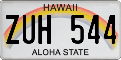 HI license plate ZUH544