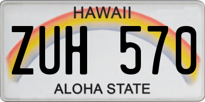 HI license plate ZUH570