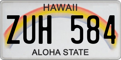 HI license plate ZUH584