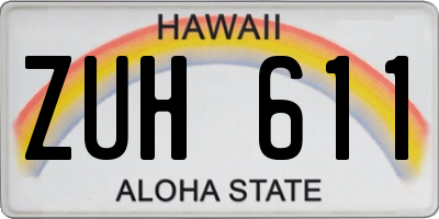HI license plate ZUH611