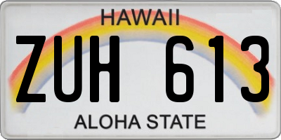 HI license plate ZUH613
